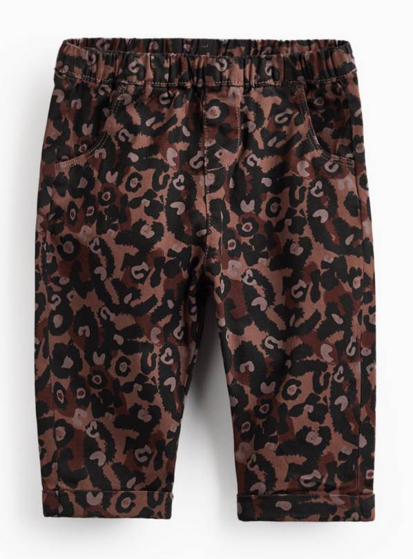 Brown Leopard Print Jeans 12-18 months